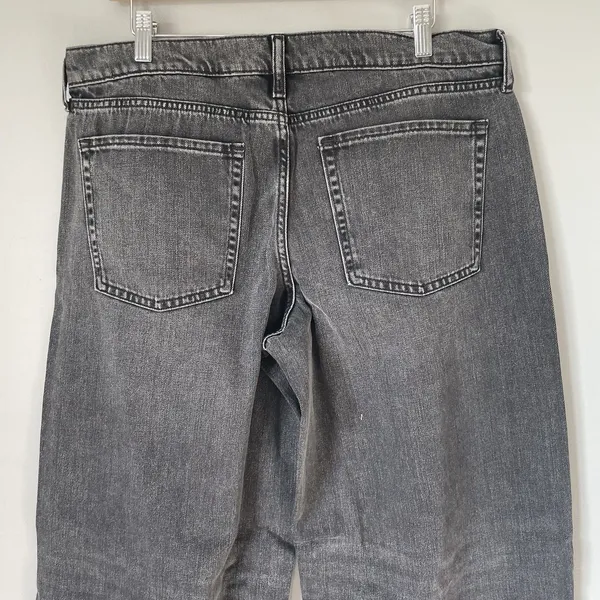 Old Navy Low Rise Baggy Wide Leg Denim Jeans Pants Cotton Blend Black Size 12 - Image 4