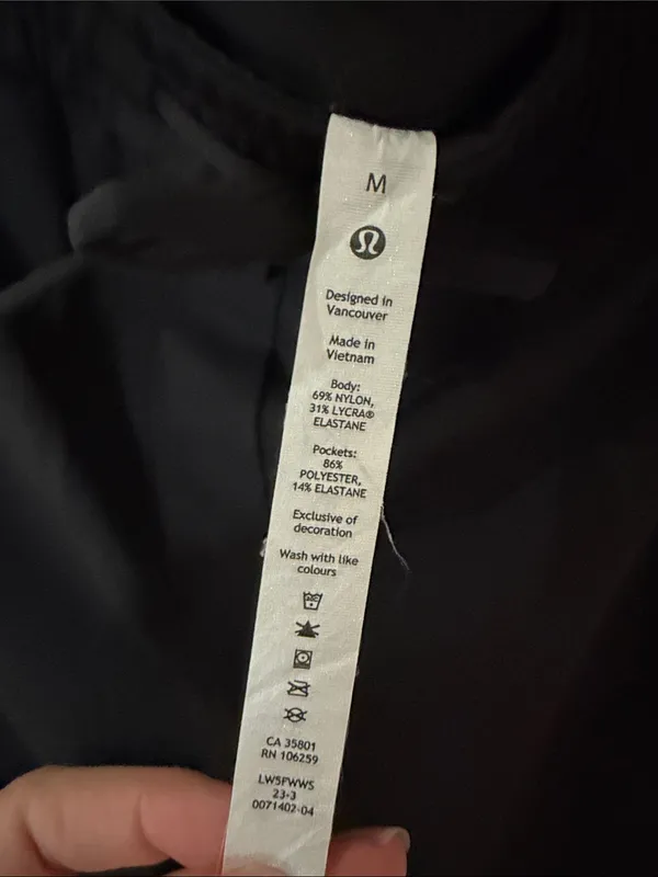 Lululemon Black Drawstring luxtreme Pants medium - Image 2