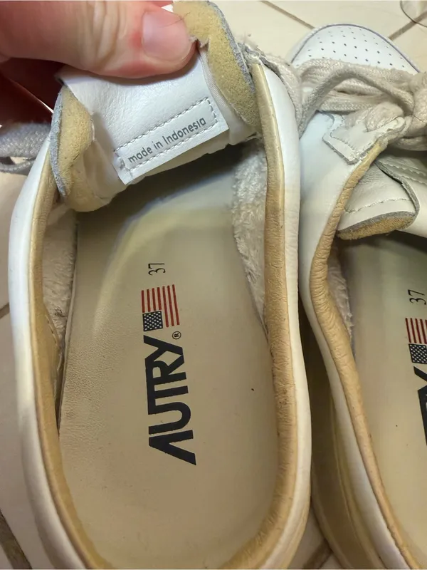Autry | White Leather Slip-On Sneaker Mules size 37 - Image 4