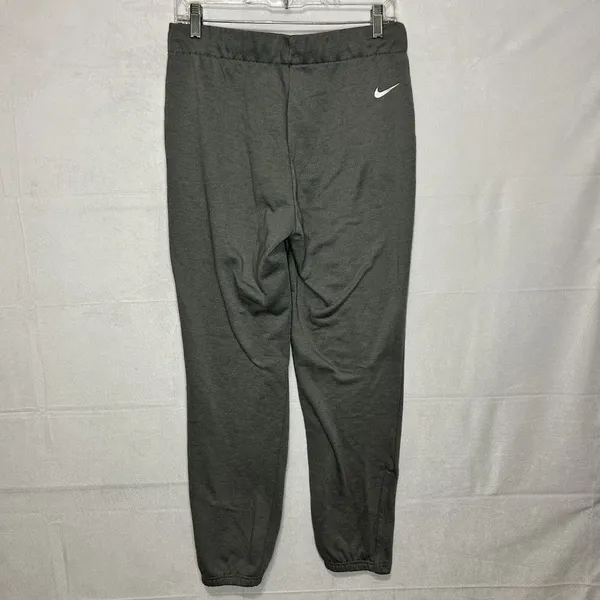Nike Jogger Pants Gray Dri-Fit Zip Ankle Tapered Athleisure Sz M (30x28.5) - Image 4