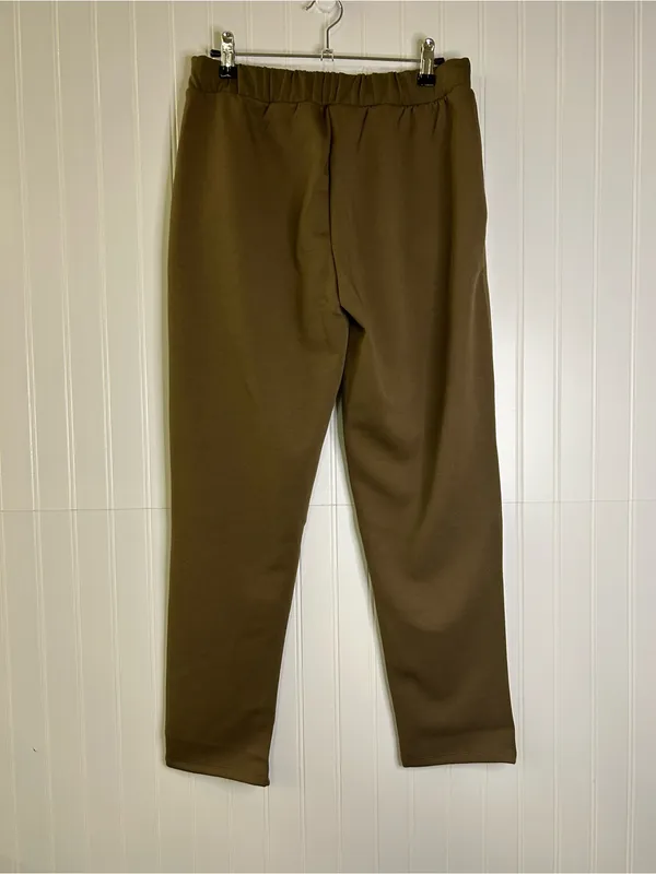 Zara Women's Olive Brown Sweatpants Size Medium - Image 3
