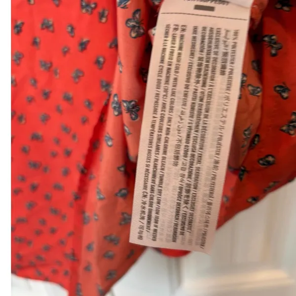 Abercrombie & Fitch Orange Butterfly Print‎ Tank Top Size Medium - Image 5