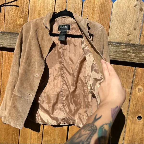 Brandon Thomas Suede Jacket size large y2k fall winter leather‎ aesthetic - Image 11