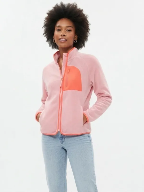 Aeropostale Sport Pink Polar Fleece Full Zip Jacket Large - Image 10