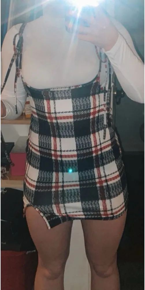 Amazon NWOT Plaid Cami Mini Dress - Image 4