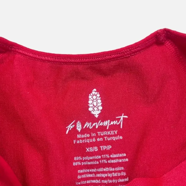 FP Free People Movement On The Rise Long Sleeve Layer Bittersweet Red XS / S - Image 4