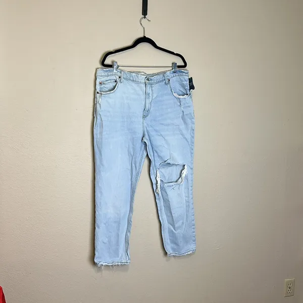 Abercrombie & Fitch The 90’s straight ultra high rise‎ jeans Size 18 Short NWT - Image 2