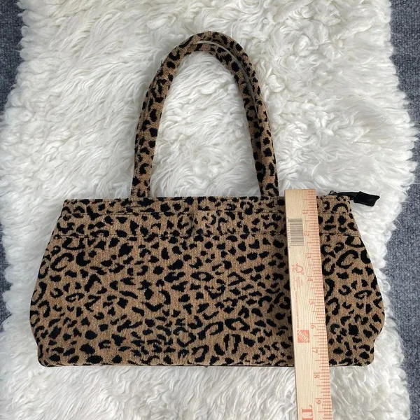Cmz Leopard Cheetah Print Brown Black Shoulder Bag Boho Safari Grunge Mallcore - Image 6