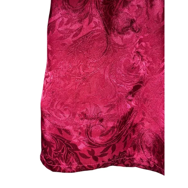 Vintage Partners High‎ Waisted Satin Sleep Shorts Women's Medium Red Valentines - Image 2