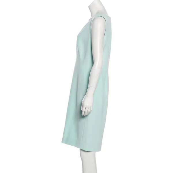 Pamella Roland mint sheath‎ dress light blue green sleeveless - Image 2