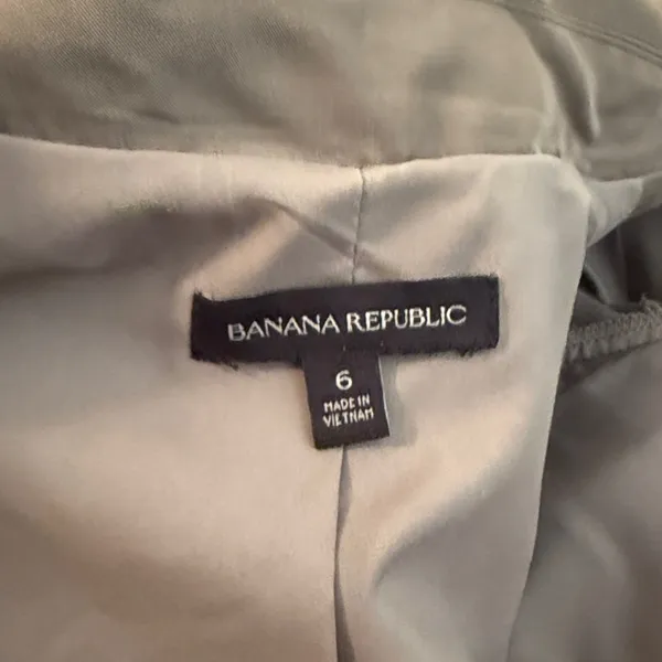 Banana Republic Trench Dress Long Sleeve Belt Art Military Tan Beige Size 6 - Image 7