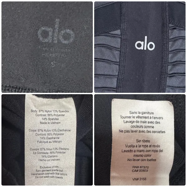 ALO YOGA 7/8 High Waist Black Moto Leggings Size Small - Image 9