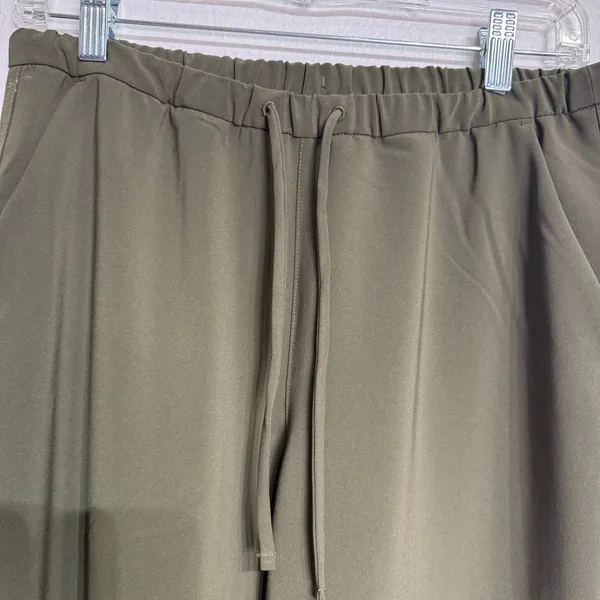 Athleta Olive Green Snap Side Drawstring Pants Sz XS - Image 4