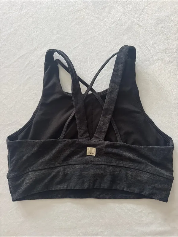 Vuori Black Camo High-Neck Strappy Sports Bra - Image 2