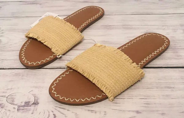 Woven Sandals, Size 11 Tan - Image 3