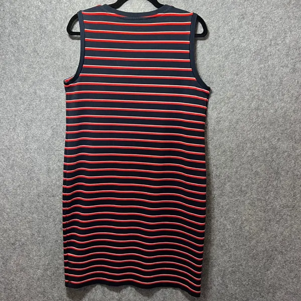 Lauren Ralph Lauren Striped Knit Tank Dress Sleeveless‎ Casual Red White Blue L - Image 8