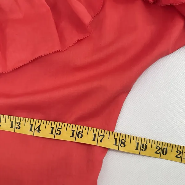 Juicy Couture Dress Off The Shoulder Poplin Ruffle Pockets Orange Party Flirty S - Image 7
