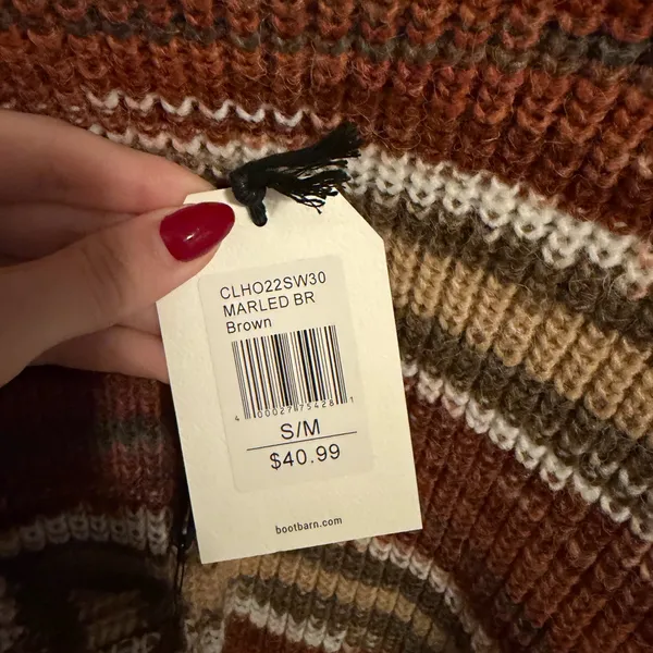 Striped Multicolor Women's Crew Neck Sweater - Image 3