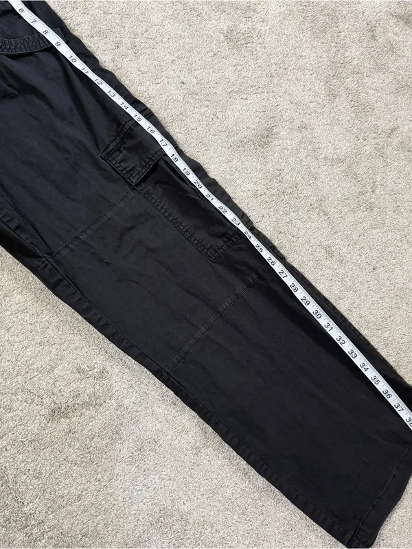 GAP Women’s Cotton Fine Twill Cargo Easy Pants in Black M - Image 13