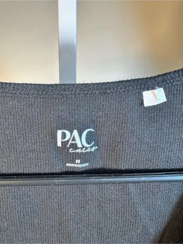 X351. PAC sun - pac cares Black Lace-Up Crop Top - Image 2