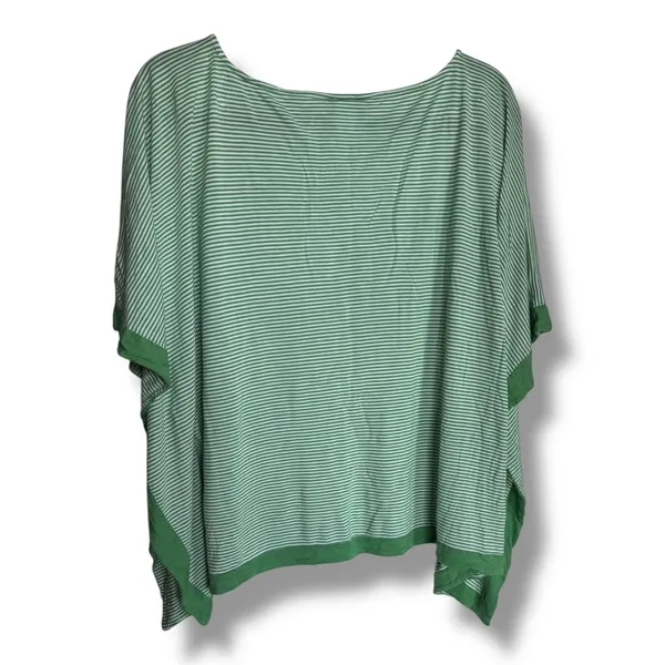 Talbots Womens Green White Striped‎ Knit Poncho L/XL - Image 7