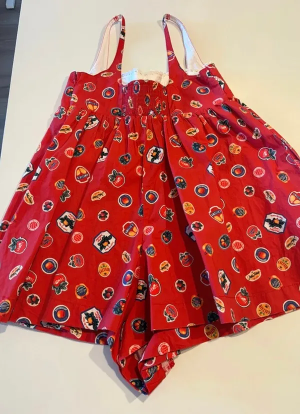 Maeve Anthropologie Red Romper - Image 2