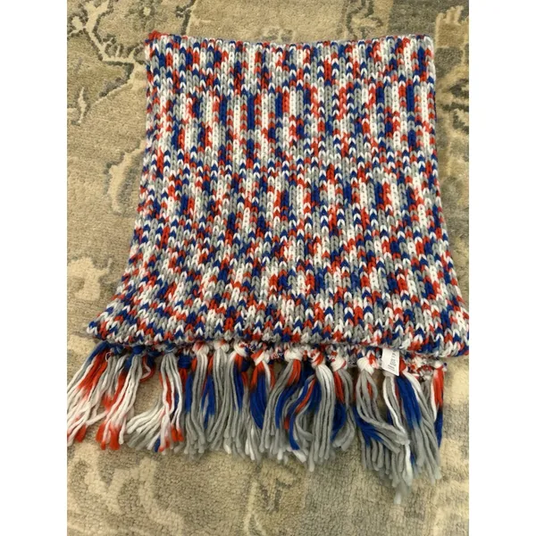 Buffalo Bills Knit Scarf Fringe End NEW - Image 8