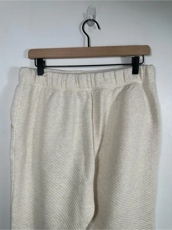 OFFLINE by Aerie Coffee Run‎ Jogger Womens M Cream Textured Sweatpants - Image 6