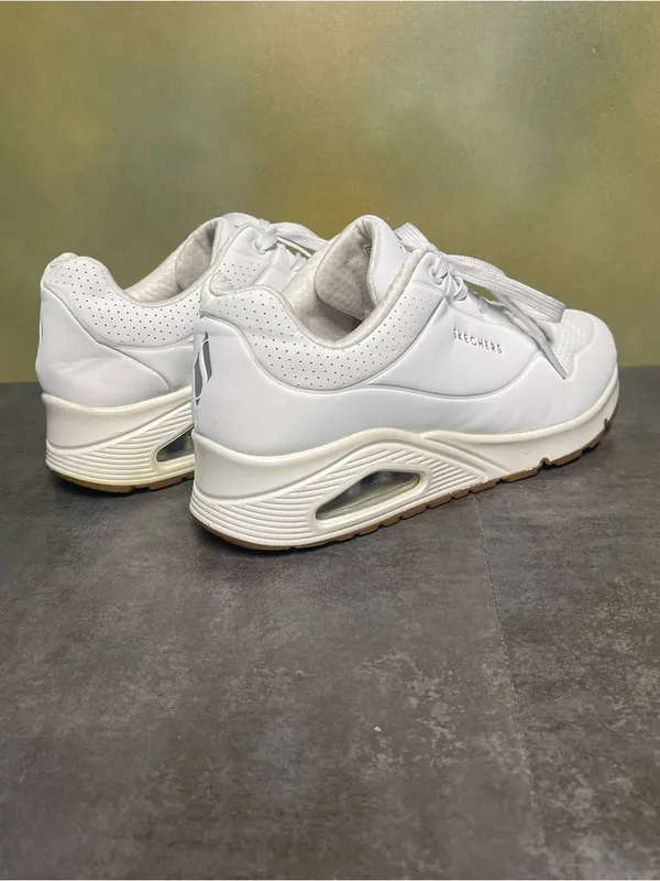 Skechers Uno Shimmer Away White Sneakers Women's Size 10 - Image 8