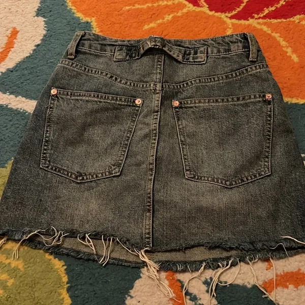 We The Free Raw Hem Denim Skirt‎ - Image 2