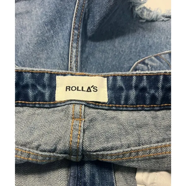 Rolla’s High Rise Slim Dusters Distressed Denim Shorts Women's Size 27 - Image 4