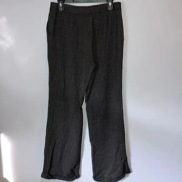 Lafayette Black & White Herringbone Wool Blend Wide Leg Pants Size 10 #771 - Image 8