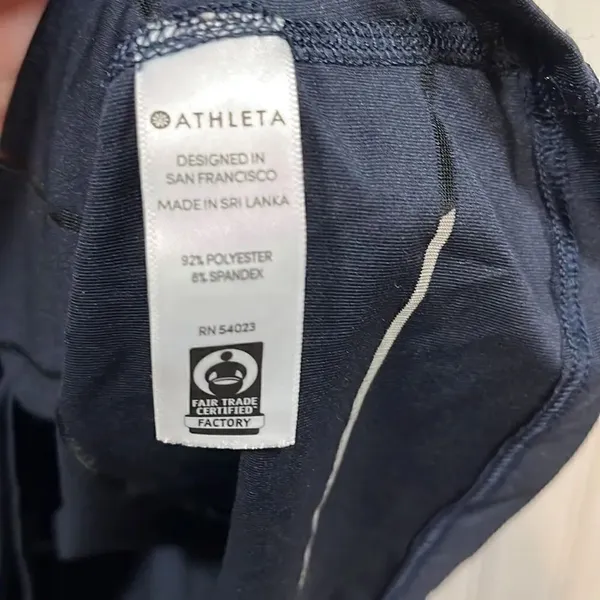 Athleta navy sheer striped racerback tank top - Image 4