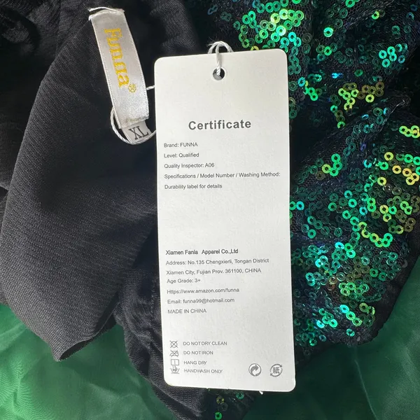 FUNNA Green Sequin Mermaid Tail Costume Maxi Skirt NWT XL - Image 8