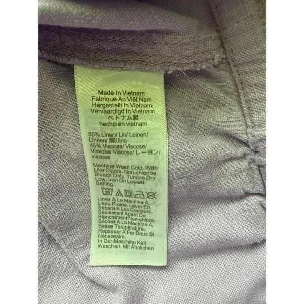 J. Crew Linen Blend Drawstring Shorts in Lavender Pockets Size Large‎ - Image 9