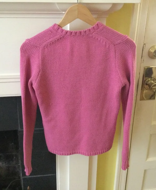 Gap Vintage Y2K Chunky V-Neck Sweater Pink - Sz Small - Image 2