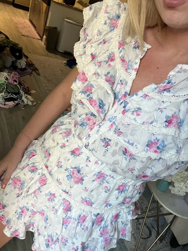 Impeccable Pig Floral Ruffle Mini Dress - Image 3