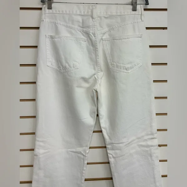 Frame‎ Baggy Denim Le Straight Leg White (Blanc) Jeans 26 100% Cotton - Image 7
