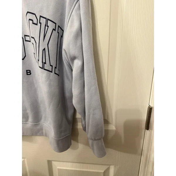 Altar’d State Apre's Ski Club Baby Blue Oversized Sweatshirt, S - Image 4