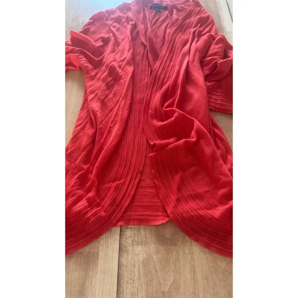 Hawthorn Red/Orange‎ Open Front Cardigan Sweater Womens XL Viscose Lightweight - Image 4