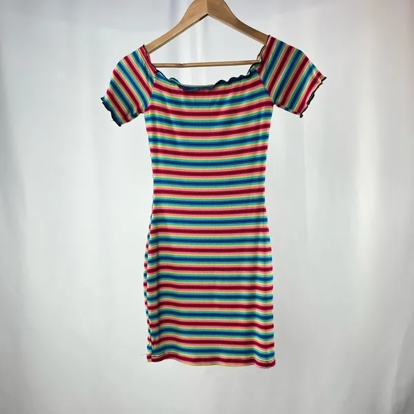 NEW Superdown Trisha Mini Dress in Rainbow Size Small‎ - Image 6