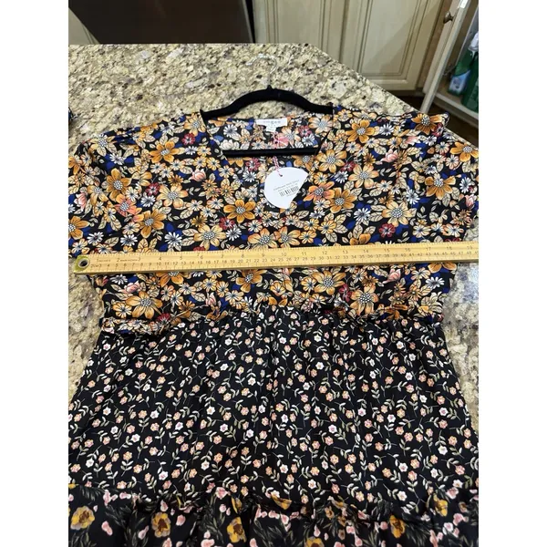 Umgee mixed floral print tiered midi dress Wildflower Midi Dress Size Medium - Image 9