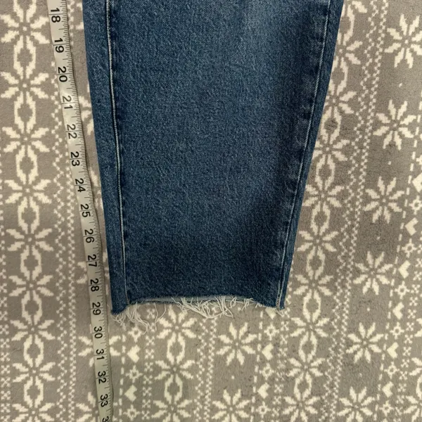 Good American The Weekender Indigo Wash Raw Hem Jean Size 18 Minimalist Casual‎ - Image 12