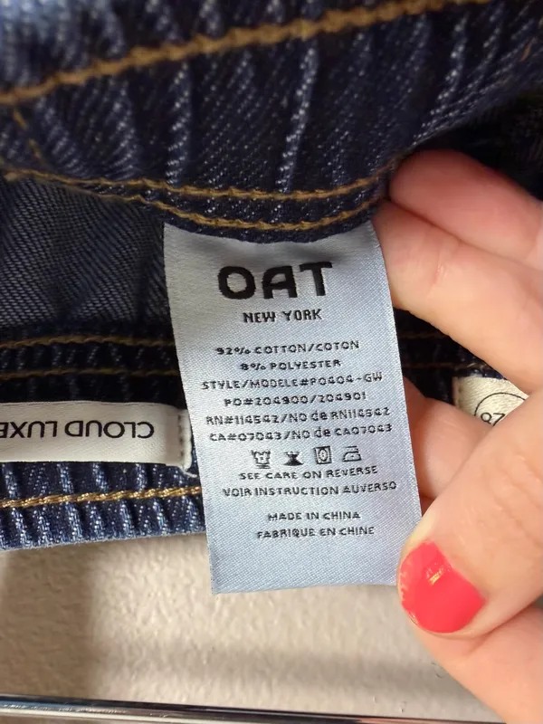 OAT High Rise Wide Leg Jeans Cloud Luxe Denim NWT - Image 5