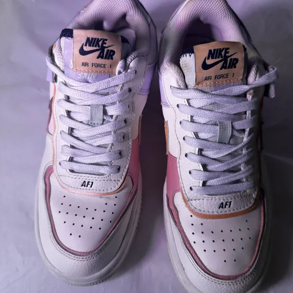 Nike Women's Air Force 1 Shadow - Cream and Pink - Image 4