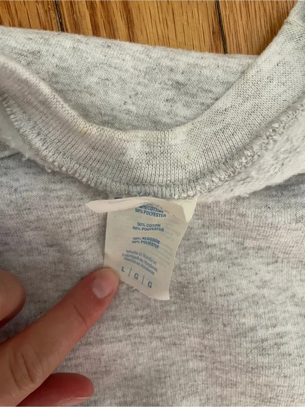 Gray Graphic Crewneck Sweatshirt - "Call Me When You Go A Phi" - Image 3