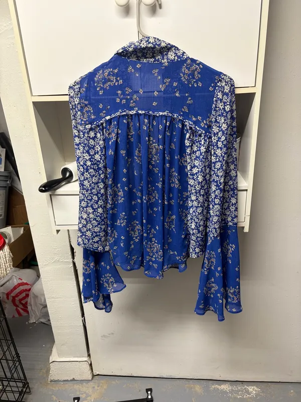 Free People Serena Blouse Floral Flowy - Image 3