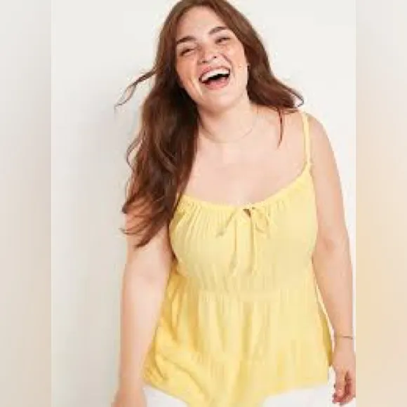 NWT OLD NAVY Lychee Yellow Tank Top Size 3X - Image 3