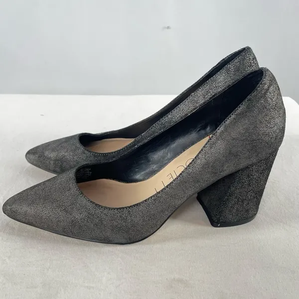 Sole Society Twila Block Heel Point‎ Toe Pump in Cement Size 7 - Image 2