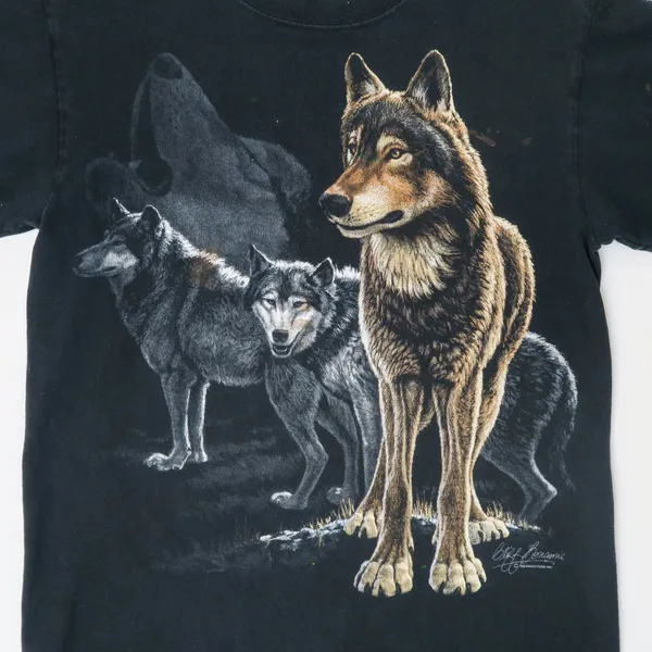 Anvil Vintage 90s Wolf Pack Nature Shirt - Image 4